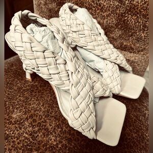 ASOS Taupe Knotted Leather Sandals